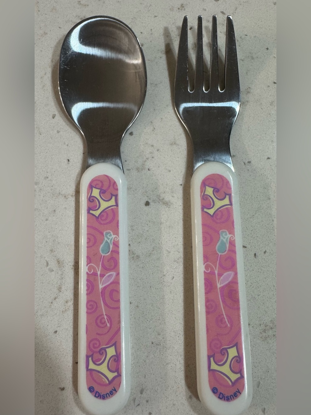 Disney Princess Children's Fork & Spoon Set Stainless
